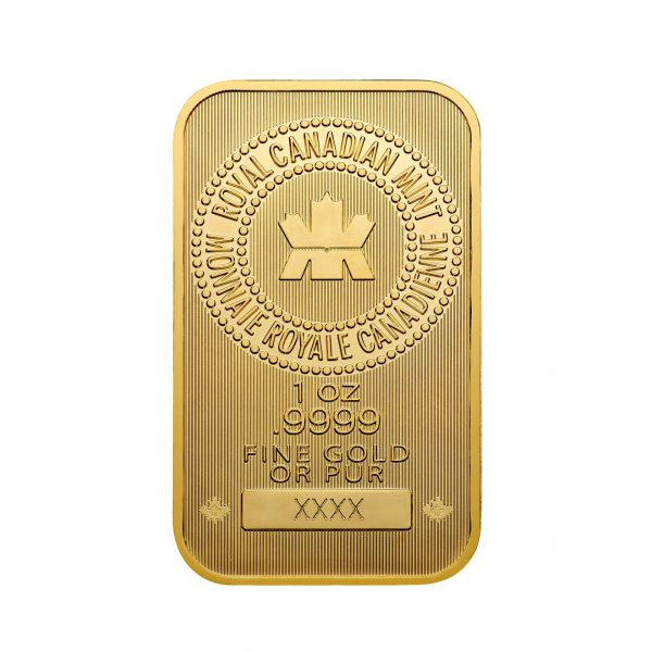 1 oz Royal Canadian Mint Gold Wafer Gold Bar
